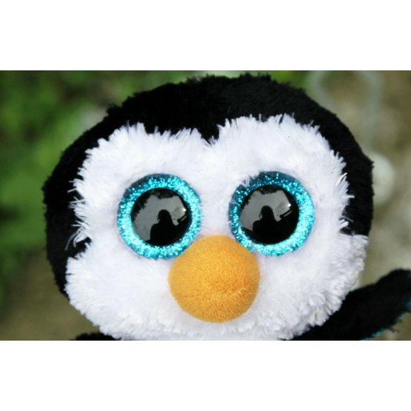 TY Beanie Boos Waddles the Penguin Plush White Blu - Picture 7 of 10